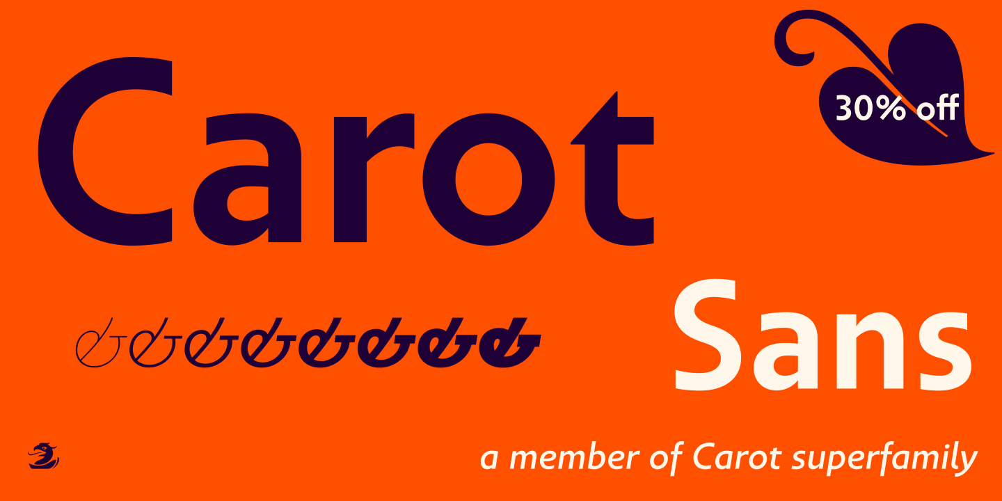 Example font Carot Sans #10